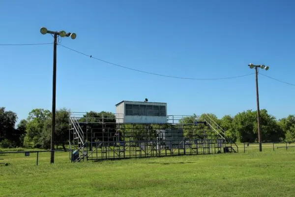 Bleachers and pressbox at a small Texas high school | Leave it to the Amateurs: Local Stadium Design in the United States
