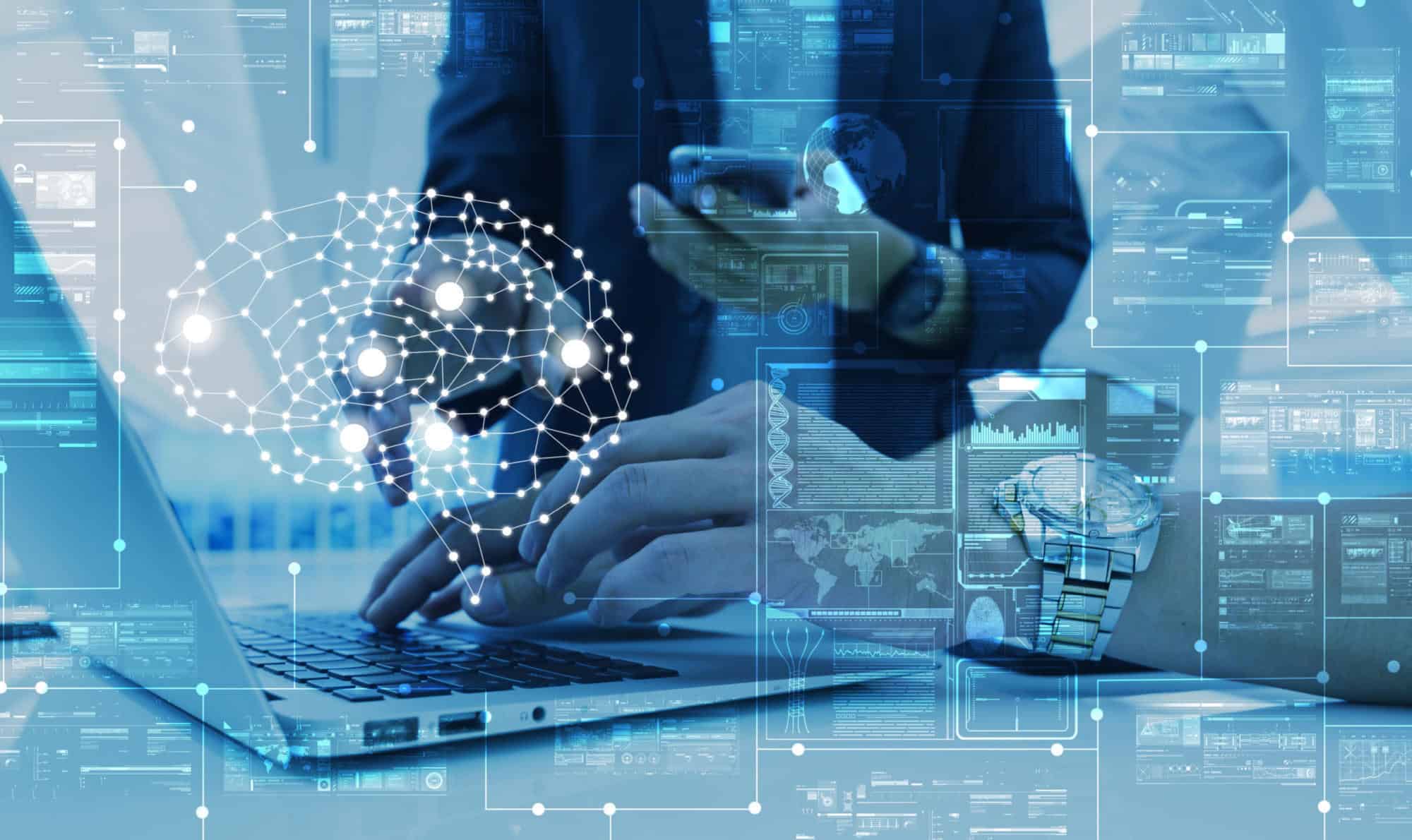 AI, artificial intelligence conceptual with computer interface of business team, big data management use AI technology computing | Altair Acquires Cassini to Accelerate Development of Digital Thread Technology