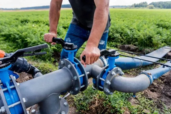 Drip irrigation system. Water saving drip irrigation system being used in a young carrot field. Worker opens the tap. Agricultural background | Consolidated Water to Present at the Gabelli Funds 32nd Annual Pump, Valve & Water Systems Symposium on February 24, 2022