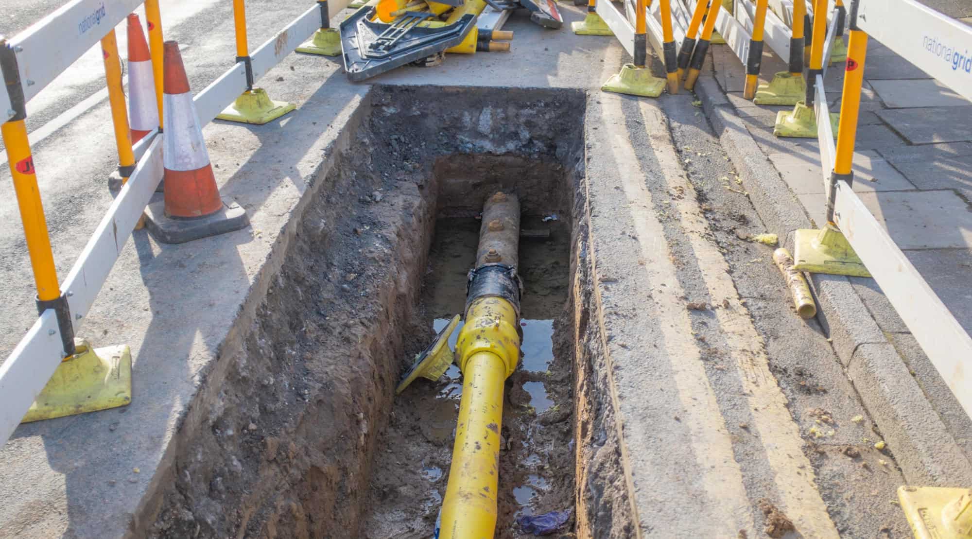 Underground pipe being fixed in trench | Landmark EPC Adopts ProStar’s PointMan Solution to Digitally Map Critical Underground Infrastructure of Boulder, Colorado