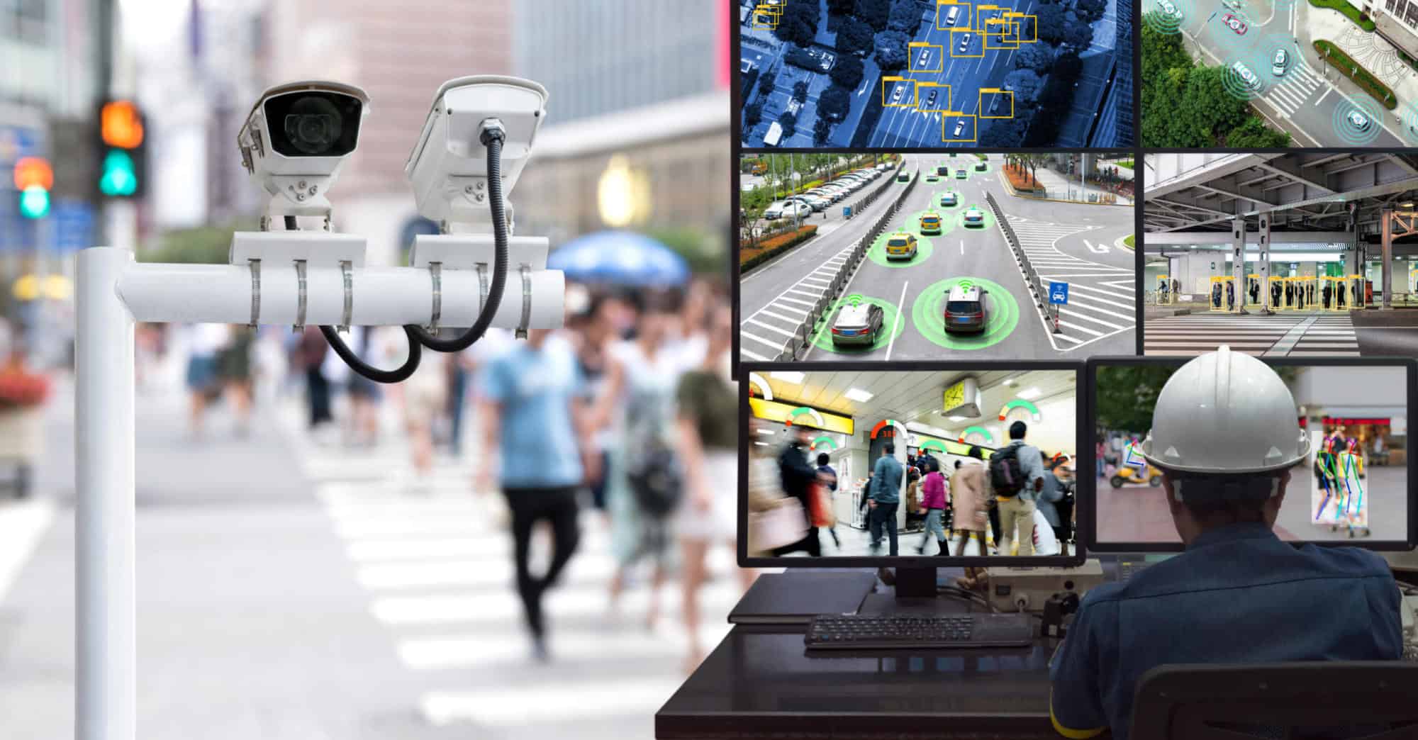 Machine Learning analytics identify person technology in smart city , Artificial intelligence ,Big data , iot concept. Engineer monitoring cctv , security camera and face recognition people  traffic. | Wejo Drives Future Of Smart Mobility With Launch of Real-Time Traffic Intelligence Solution