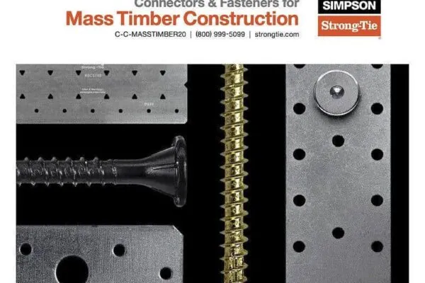 Simpson Strong-Tie mass timber fasteners and connectors are ideal for CLT and glulam construction | Simpson Strong-Tie Brings Concealed Beam Hanger to 2022 Mass Timber Conference with Historic Seismic Testing on Tap
