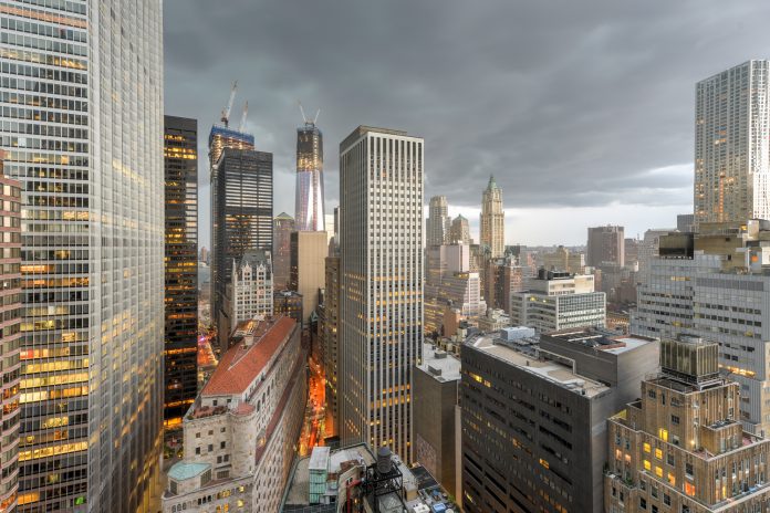 Aerial View of Downtown Manhattan