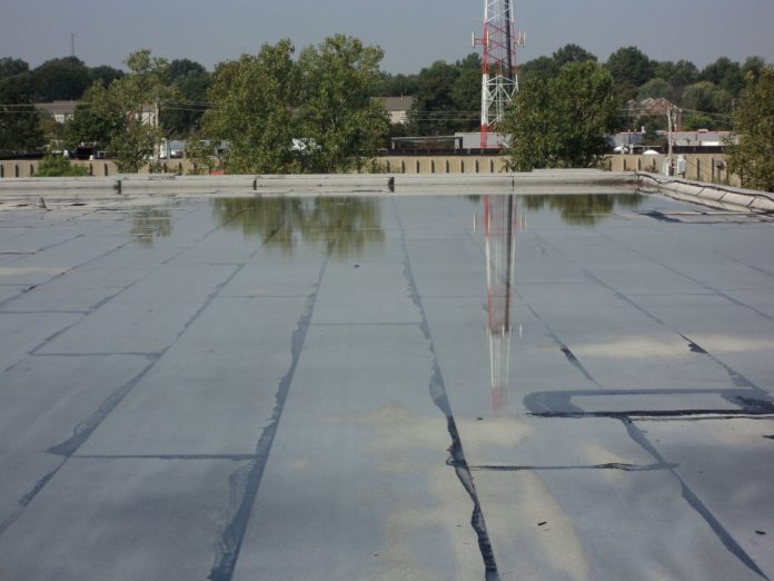 Ponding Water on Building Roof