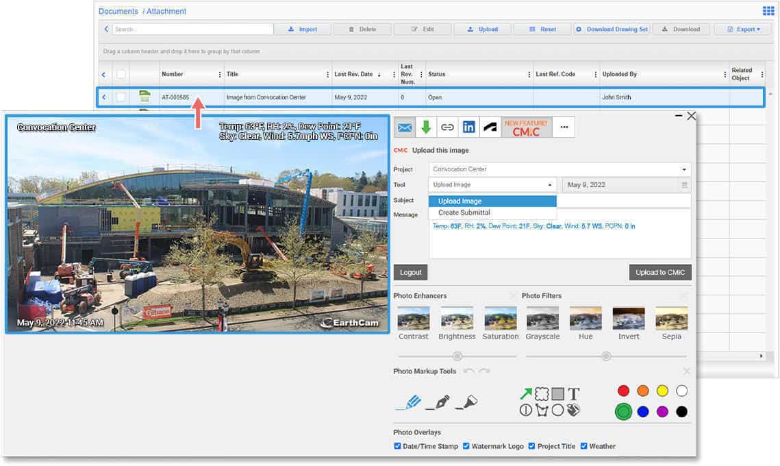 CMiC Selects EarthCam To Add Visual Data To Construction Management ...