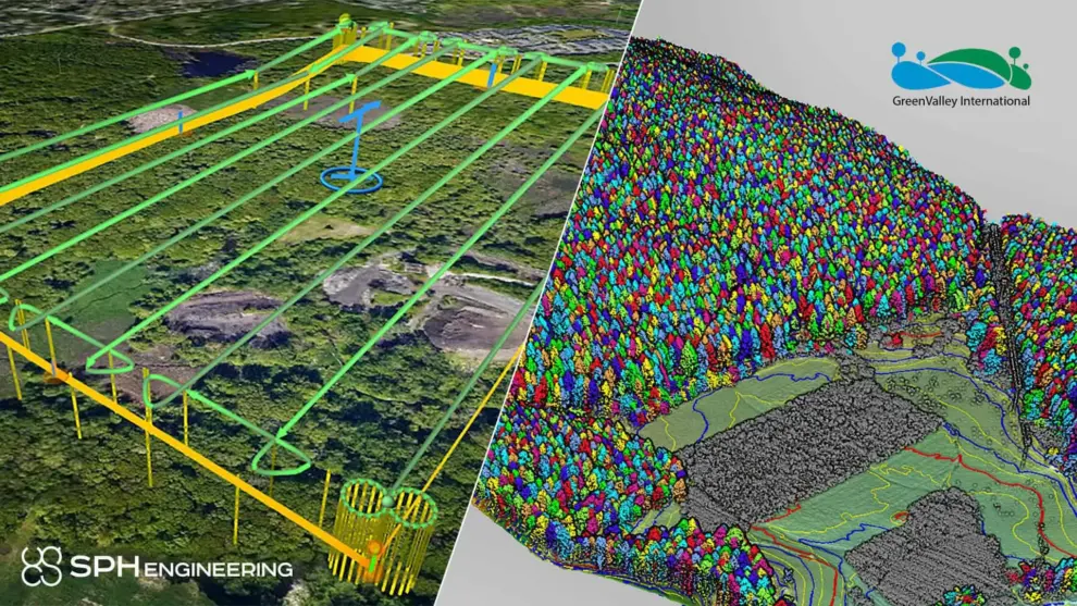 SPH Engineering and GreenValley International synchronize drone technologies for LiDAR data collection and processing