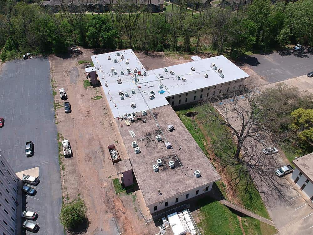 Polyglass Self-Adhered Membranes used to Safely and Efficiently Re-Roof a School Board Building in Shreveport, LA