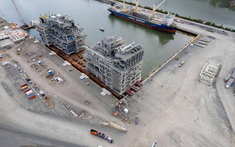 BESIX-Van Pile work at LNG marine terminal in western Canada near completion