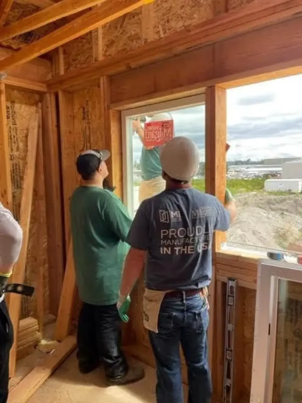 Milgard Team Members Install Vinyl Windows at Habitat Build Day
