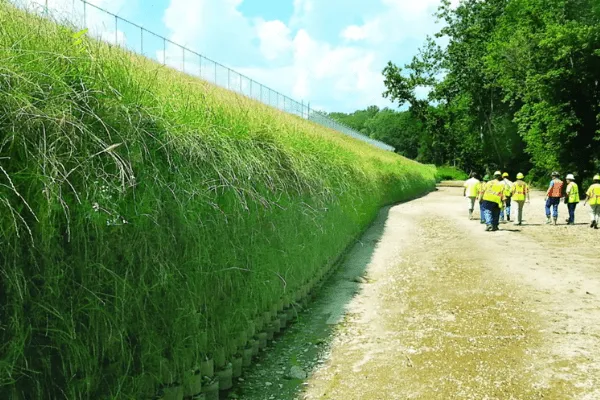 Green Retaining Walls Protect an Advanced Wastewater Treatment Plant from a 500-Year Flood Event