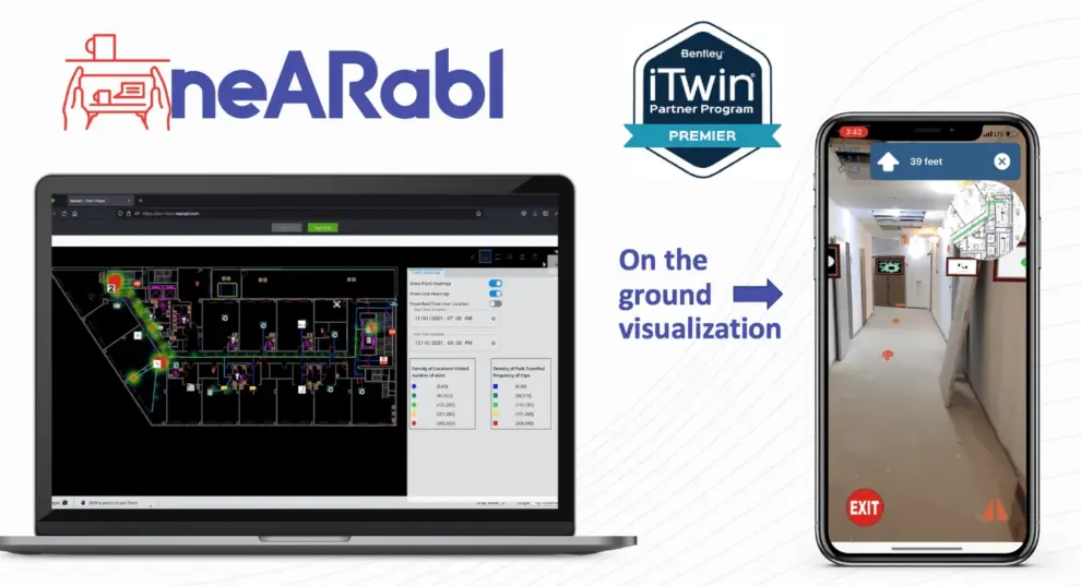 Nearabl Inc., maker of augmented reality-based indoor navigation technology, adopts the Bentley iTwin platform to expand infrastructure deployments