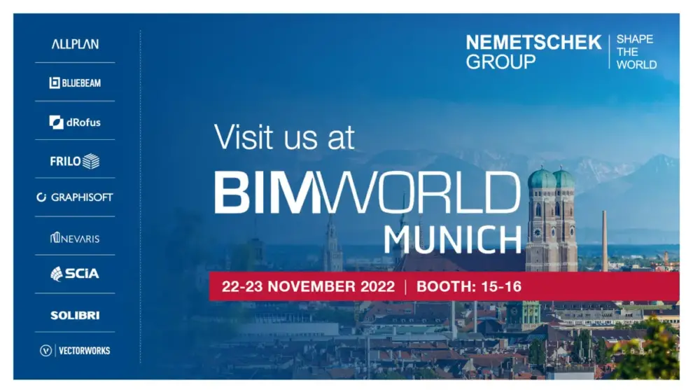 Shaping Digitalization: Nemetschek Group Represented with Nine Strong Brands at BIM World 2022 Munich