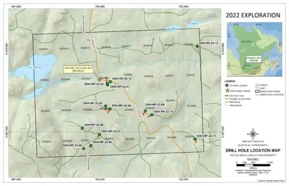 <strong>Medaro Mining Completes Phase 1 Exploration Work on the Rapide Lithium Property in Quebec</strong>