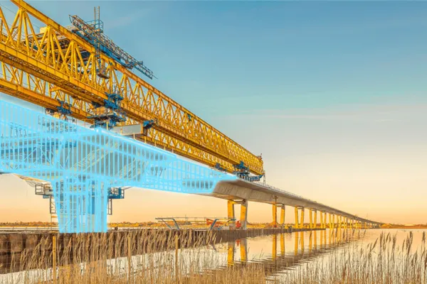 Digital twin of a bridge. Image courtesy of Bentley Systems. | WSB and Bentley Systems Offer New Digital Construction Management Service Based on SYNCHRO