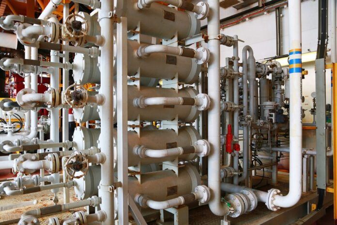 Membrane element for water maker unit. The equipment for clean a