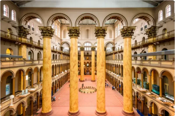 FRENCH HIGH WIRE ARTIST PHILIPPE PETIT PERFORMS WONDER ON THE WIRE AT THE NATIONAL BUILDING MUSEUM IN MARCH