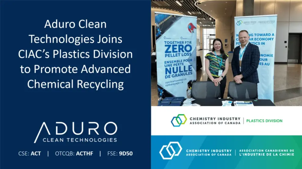 <strong>Aduro Clean Technologies Joins CIAC’s Plastics Division to Promote Advanced Chemical Recycling</strong>