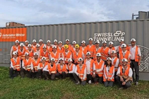 Proud of a top position and an award in the Hyperloop competition: The Swissloop Tunneling team from ETH Zurich, sponsored by Gebrüder Weiss (Source: Eugenio Valli) | Swiss Hyperloop Team Wins Top Prize for Innovation at Not-A-Boring Competition