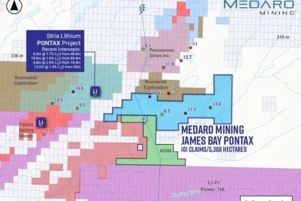 Medaro Mining Enters Into Agreement to Acquire James Bay Pontax Lithium Project