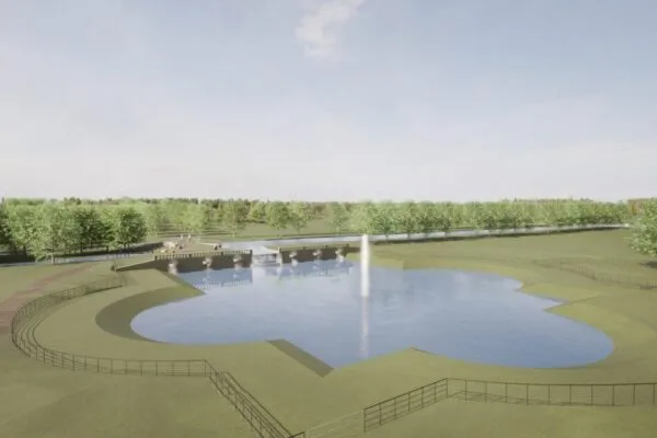 LAND & WATER HELPS RETURN HISTORIC LAKE BACK TO ITS FORMER SHAPE AT BOUGHTON HOUSE