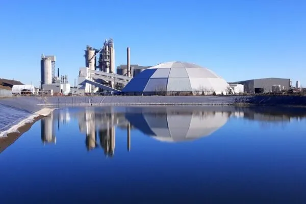 The CCUS project currently planned for Heidelberg Materials North America in Edmonton, Canada, is expected to result in the world’s first full-scale implementation of CCUS at a cement plant. (image courtesy Heidelberg Materials North America) | Address Cement-Related Carbon During Design to Achieve Net Zero