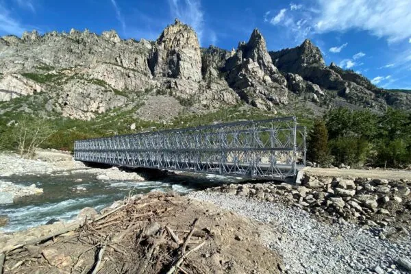 Acrow’s Modular Steel Bridge Restores Flood-Damaged Route in Remote Montana Wilderness