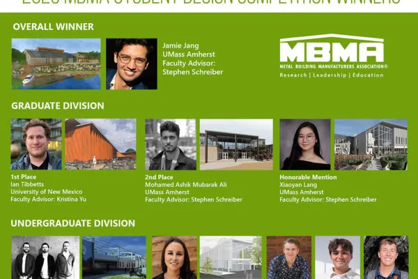 MBMA Announces 2023 Student Design Competition Award Winners