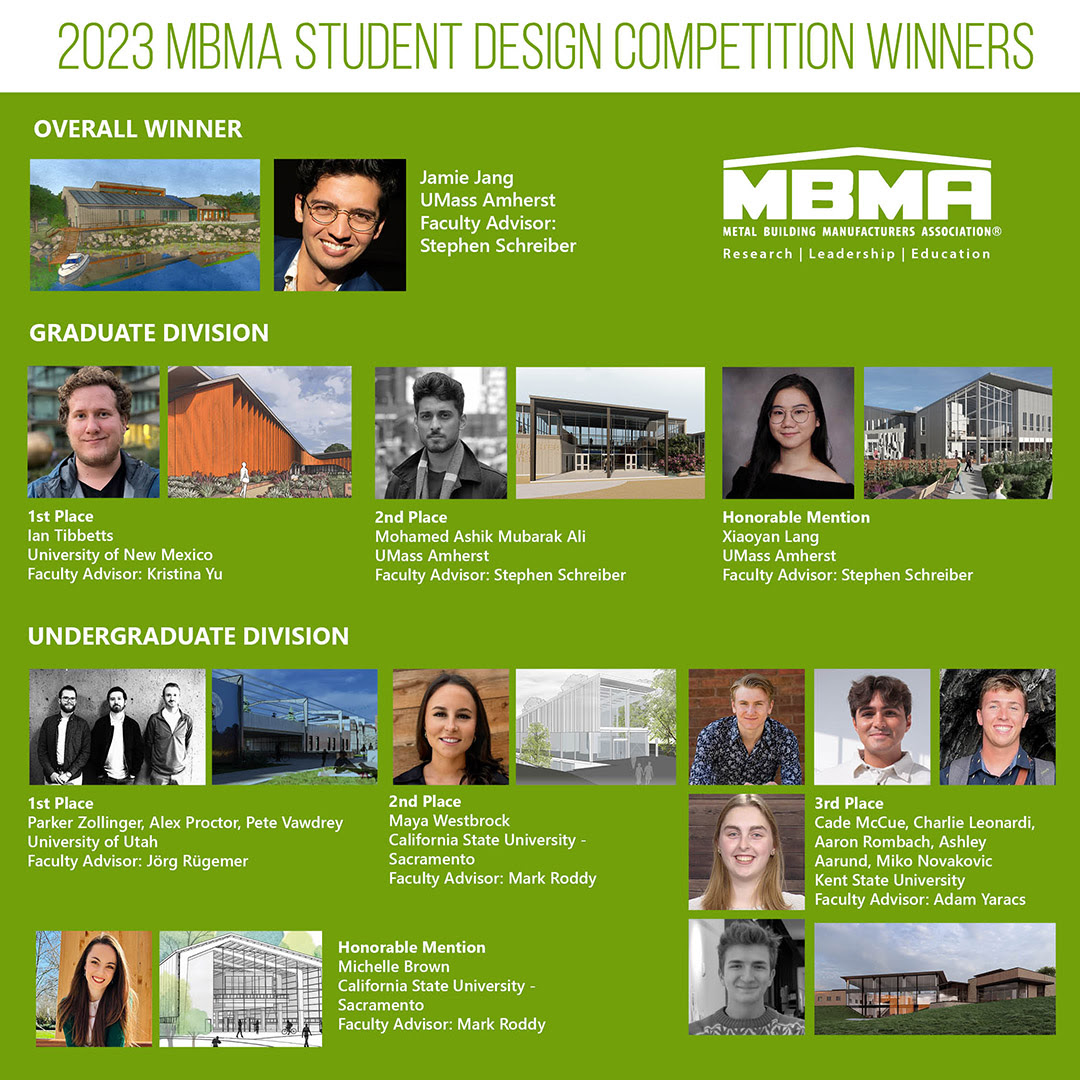 MBMA Announces 2023 Student Design Competition Award Winners