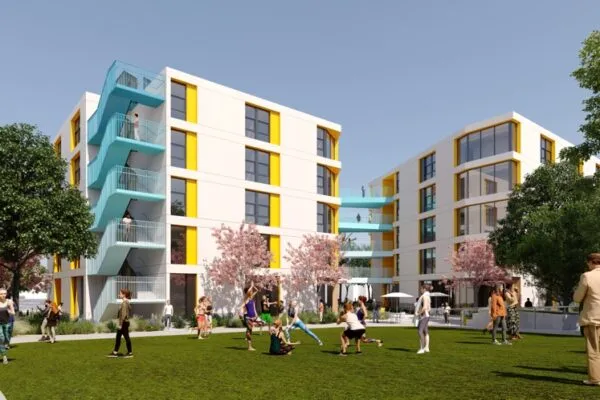 Rendering of La Playa Residence Hall courtesy of Perkins&Will | Cal State Long Beach breaks ground on $115 million student housing project