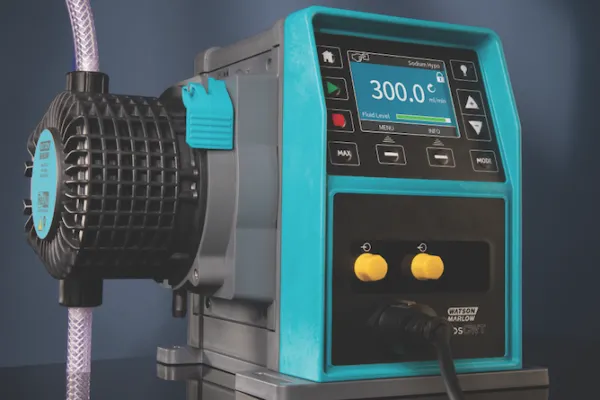 Qdos CWT chemical metering pump doses chlorine without fail for over 15,000 hours at Ergon Inc.