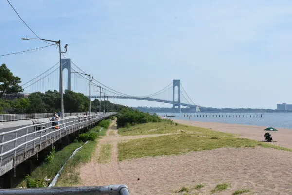 June 2024 photos of the coast of Staten Island, New York where coastal restoration work will be taking place. Credit: USACE. | Seawall will raise quality of life for shore communities