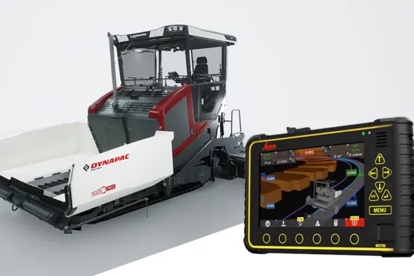 Dynapac and Leica Geosystems launch automated steering and screed edge control for asphalt pavers
