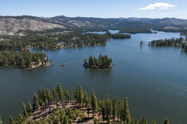 A drone image shows Antelope Dam and Lake, part of the California State Water Project located on Upper Indian Creek, a tributary of the North Fork Feather River, in Northern California’s Plumas County. Photo taken April 22, 2025.
 
On this date, the reservoir storage was 23,494 acre-feet (AF), 104 percent of the total capacity.

Xavier Mascareñas / California Department of Water Resources | Stantec selected to support California Water Plan 