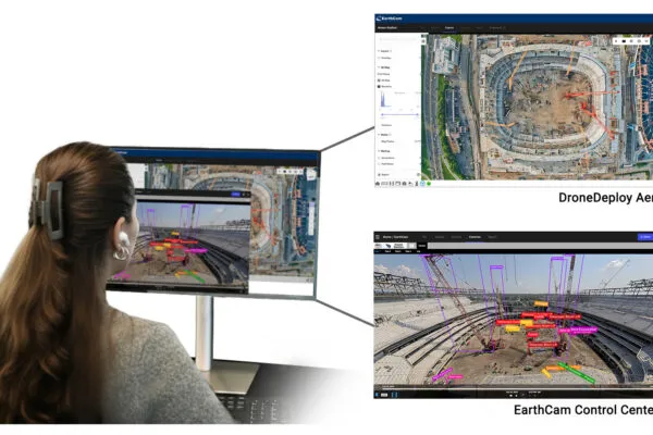 Seamless two-way data sharing between EarthCam and DroneDeploy enables complete jobsite visibility.  | EarthCam and DroneDeploy Announce Unified Live Reality Capture Integration for Construction Projects